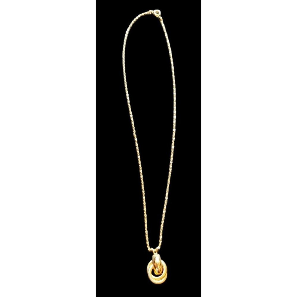 Gold Tone Knot Necklace Fashion Costume Jewelry